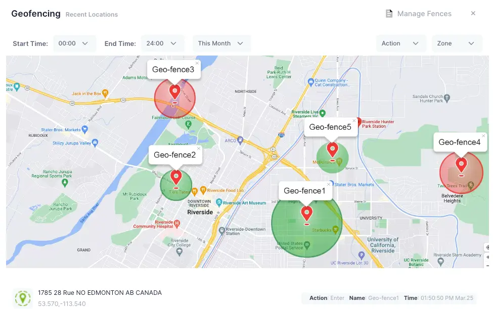 geofence with cell tracker